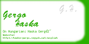 gergo haska business card